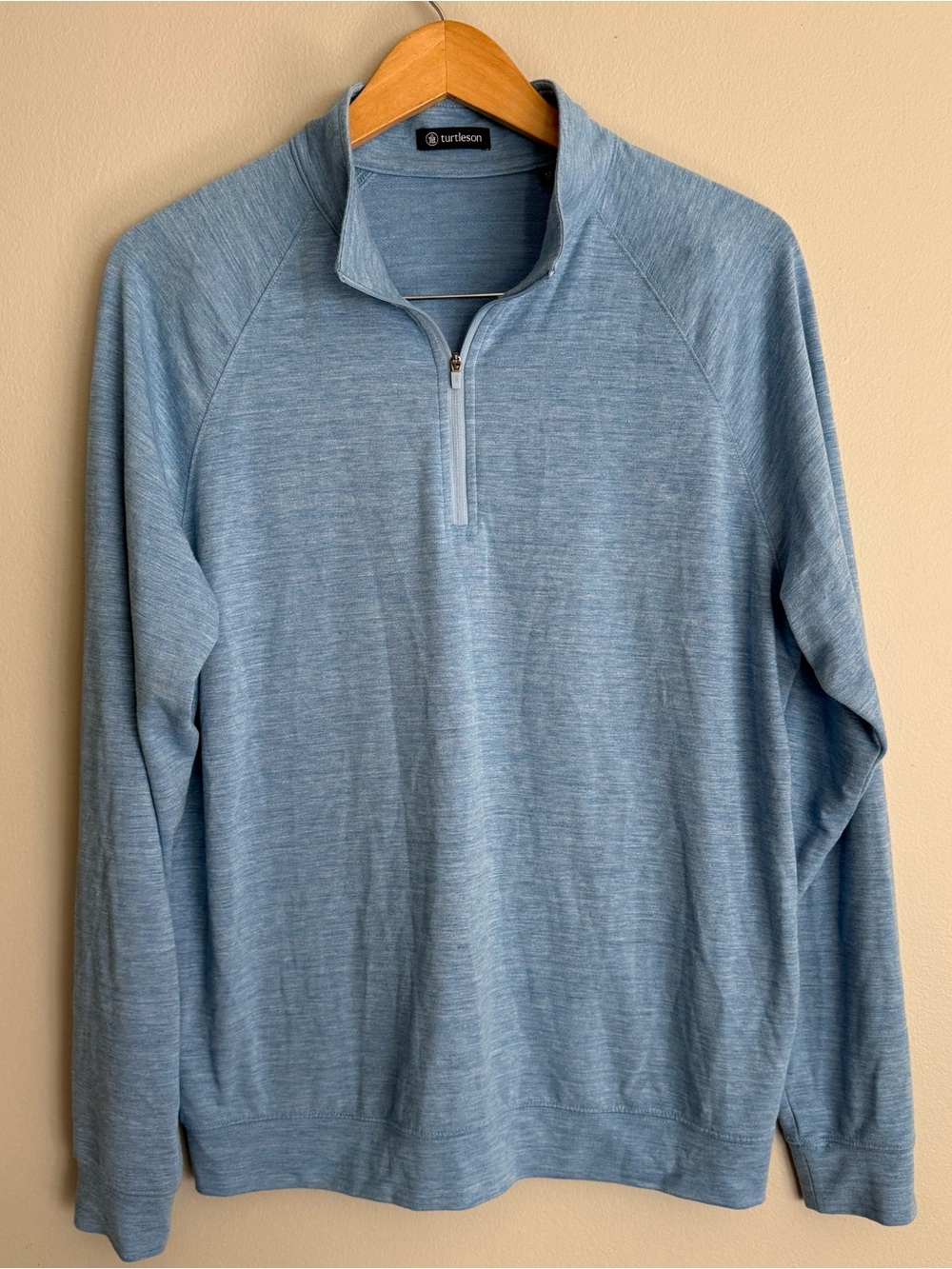 Turtleson Men's M Light Blue Quarter-Zip Sweater Long Sleeve Lightweight